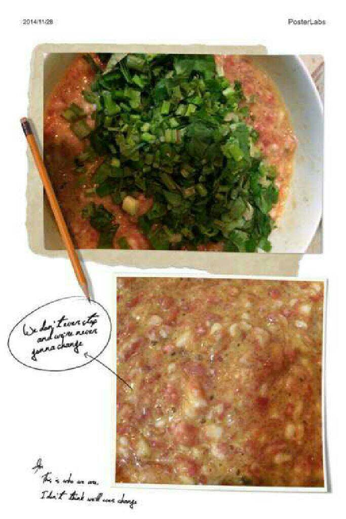 青菜丸子汤,搅拌均匀会很稀，加入<a style='color:red;display:inline-block;' href='/shicai/ 131'>香菜</a>碎和<a style='color:red;display:inline-block;' href='/shicai/ 3250'>葱</a>