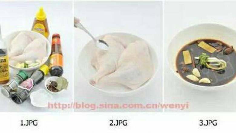 【蜜汁酱烤鸭腿】,1)先将鸭腿洗净擦干,并在鸭腿的周身均匀地撒上盐,静置20分钟,略微腌制一下。