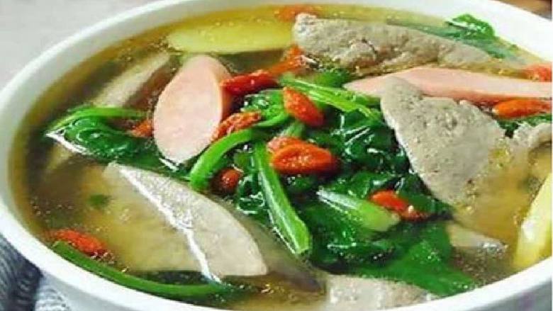 猪肝菠菜汤