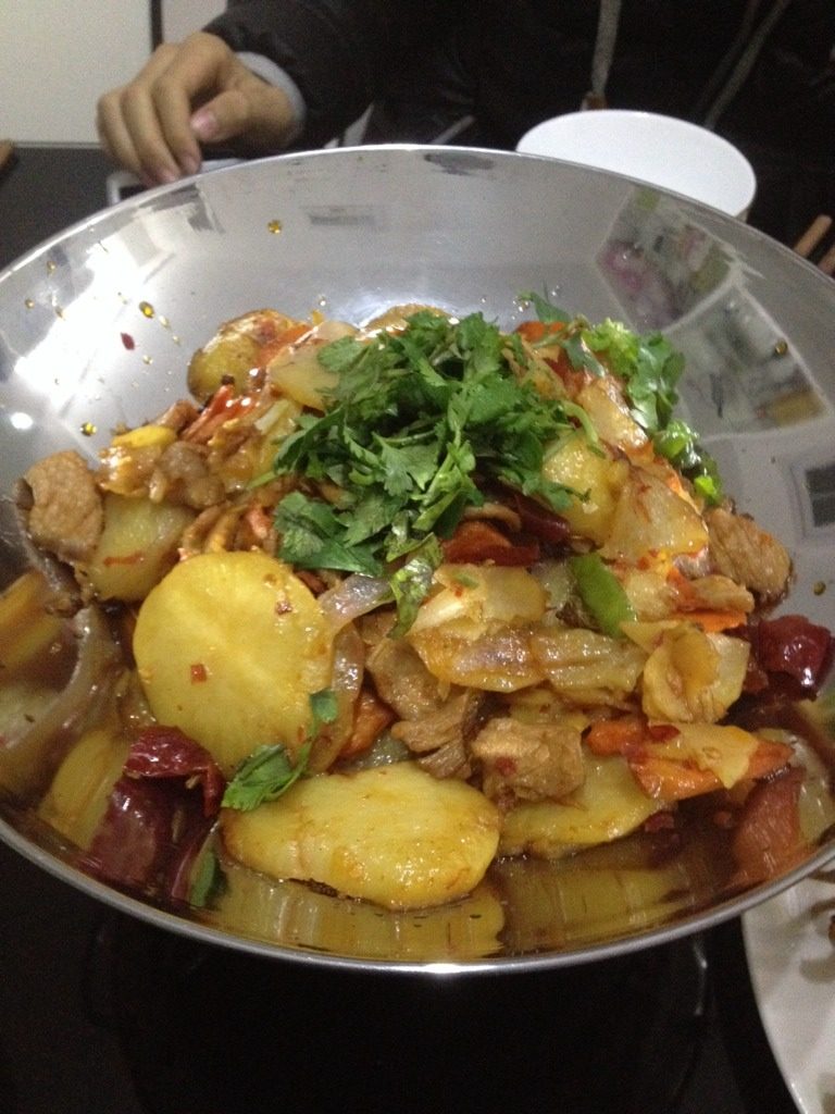麻辣里脊干锅豆