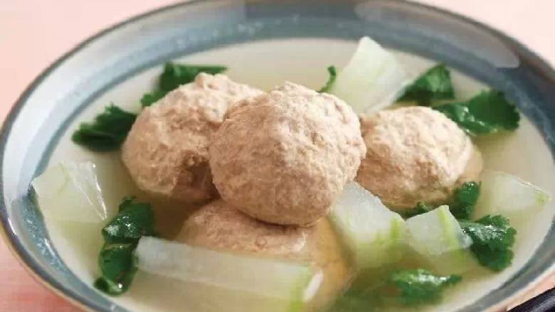 冬瓜汤汆羊肉丸子