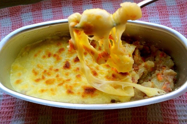 芝士培根焗豆泥