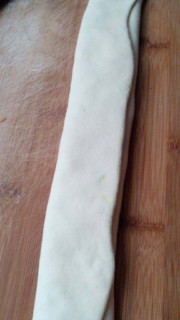 肉沫蔬菜卷,再叠一折,