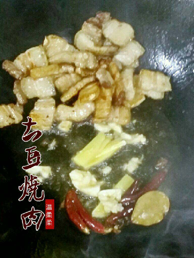 土豆烧肉,煎出油后，放入<a style='color:red;display:inline-block;' href='/shicai/ 37'>姜</a><a style='color:red;display:inline-block;' href='/shicai/ 3250'>葱</a>和香料爆香。