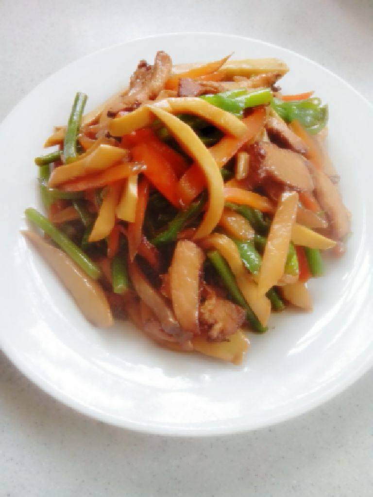 酱肉炒杏鲍菇