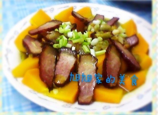 腊肉蒸南瓜