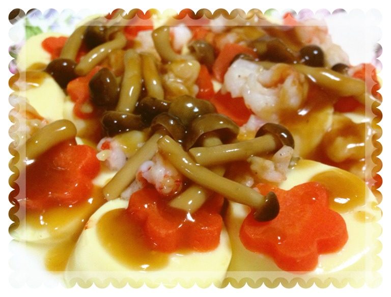 滑菇玉子豆腐