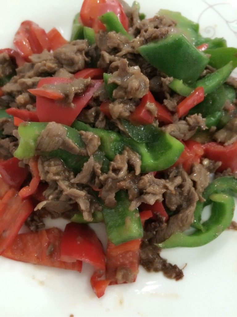 青红椒炒牛肉