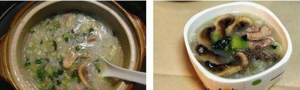 蘑菇瘦肉粥,充分搅拌，煲煮3~5分钟。加入盐调味，即可食用。