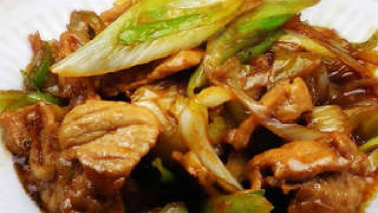 大葱爆肉