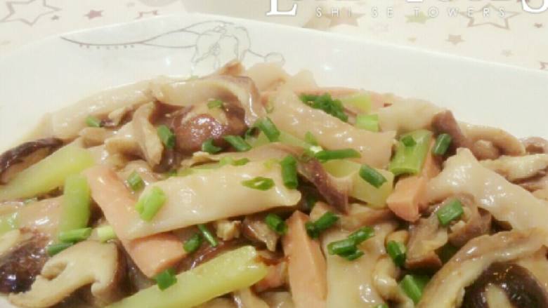 香菇莴笋烧虾饺肚条