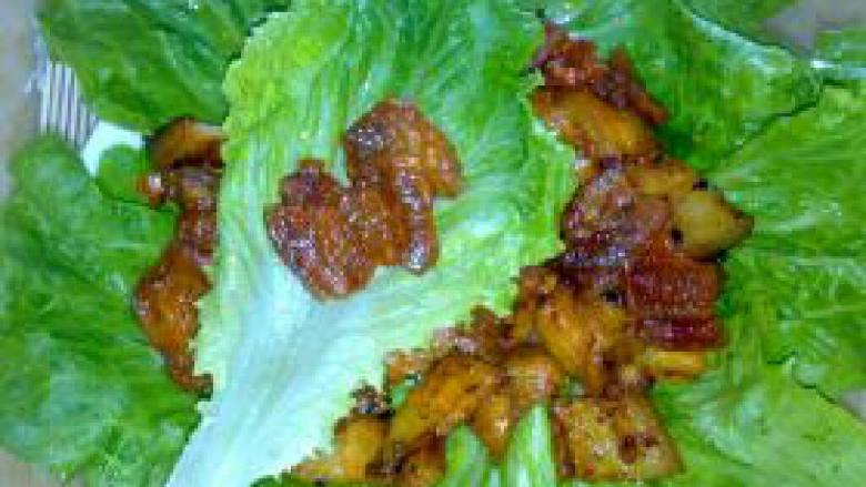 五花肉生菜包