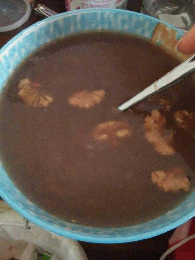 腊八粥,汤放的有点多，喝起来很香。