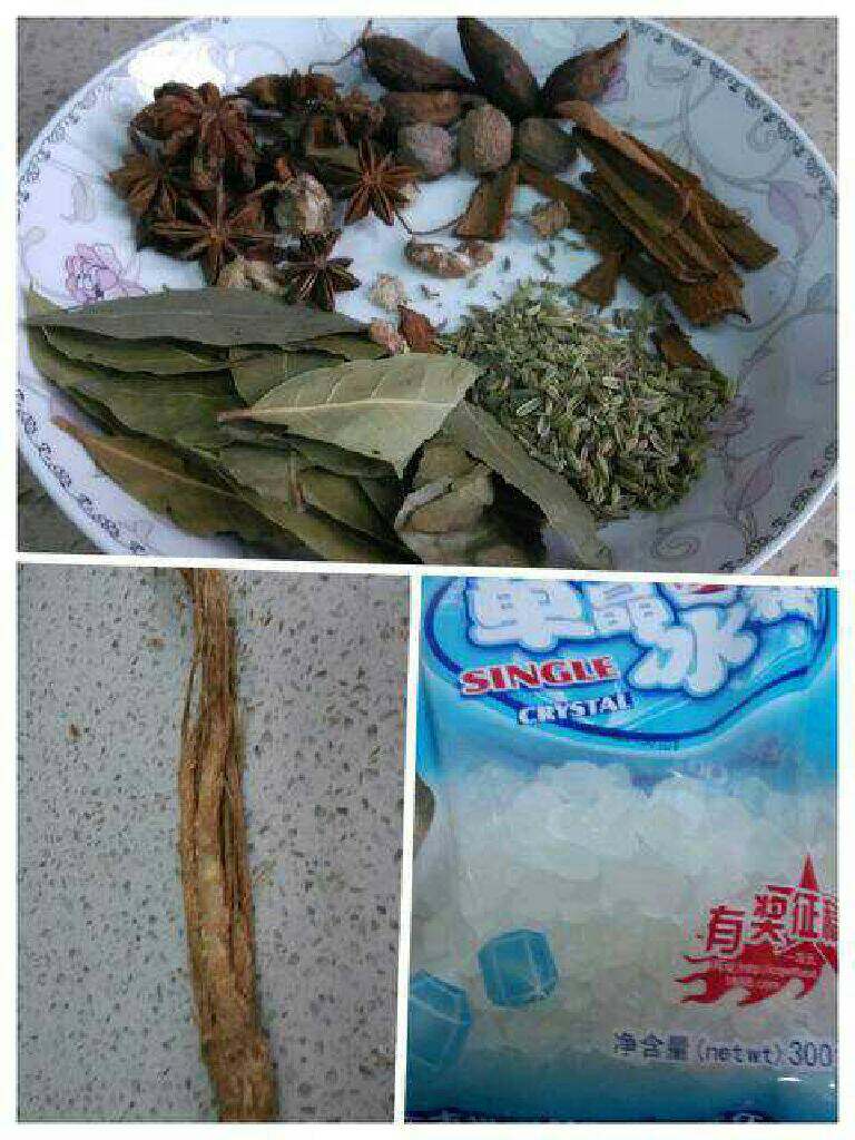 各种各样的卤菜,介绍一下卤菜的香料【八角,桂皮,香叶当归,草果,三赖,小茴香】
