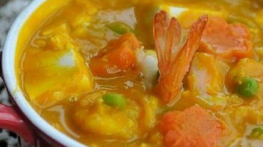 豆腐海鲜南瓜羹