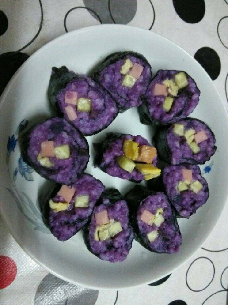 紫薯紫菜包饭