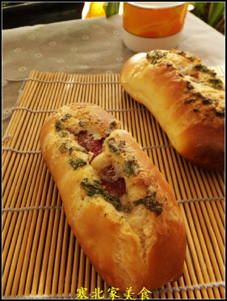 葱香培根面包