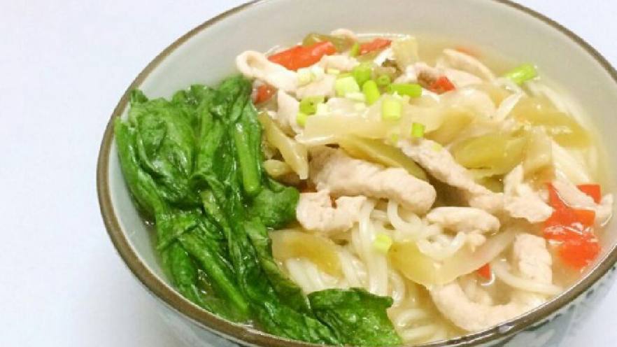 剁椒榨菜肉丝面