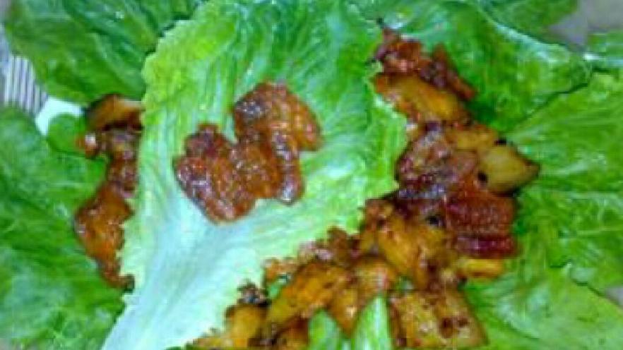 五花肉生菜包