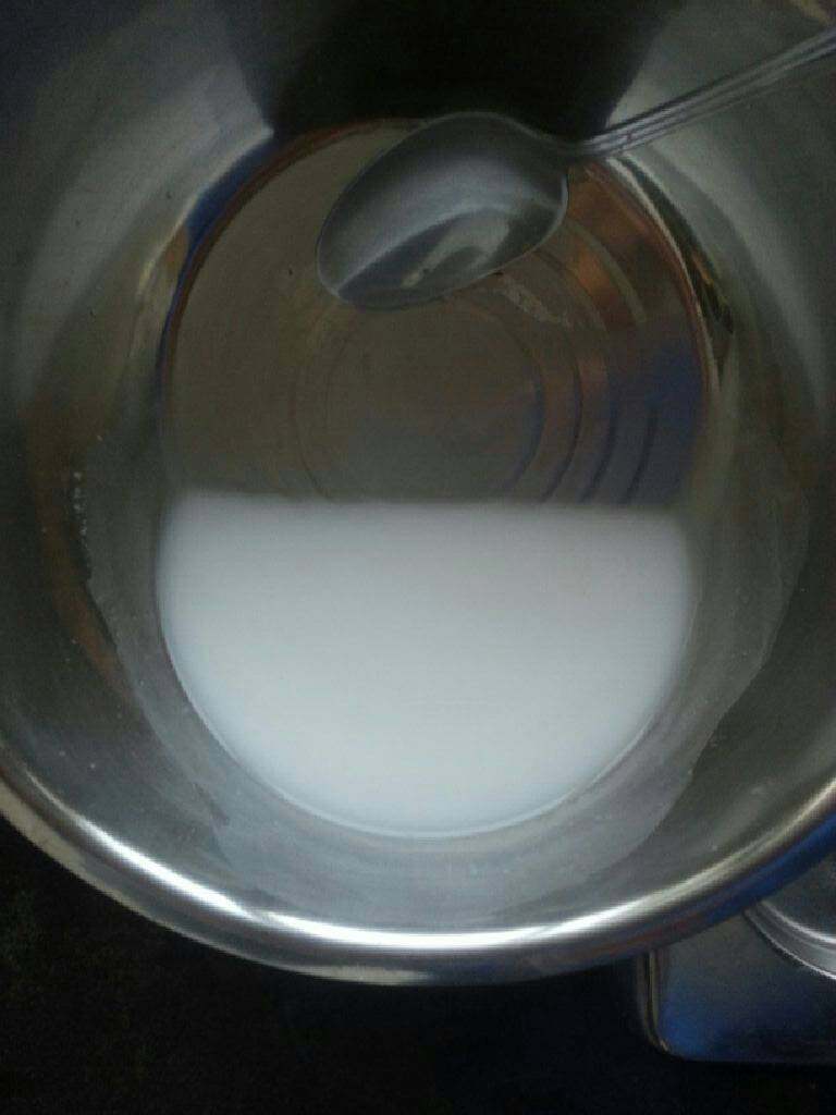 营养莲子粥,藕面用凉水化开