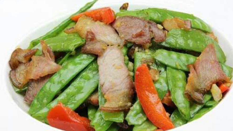 荷兰豆炒腊肉
