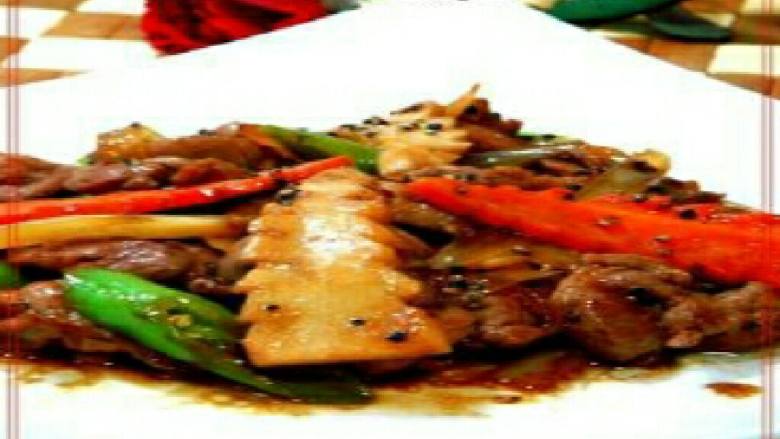 生煎黑椒鸭片