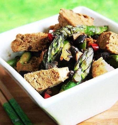 豉香芦笋冻豆腐