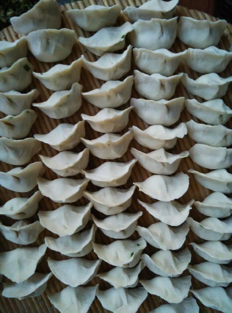 火腿鸡蛋韭菜饺子