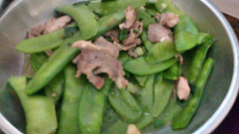 瘦肉炒豌豆