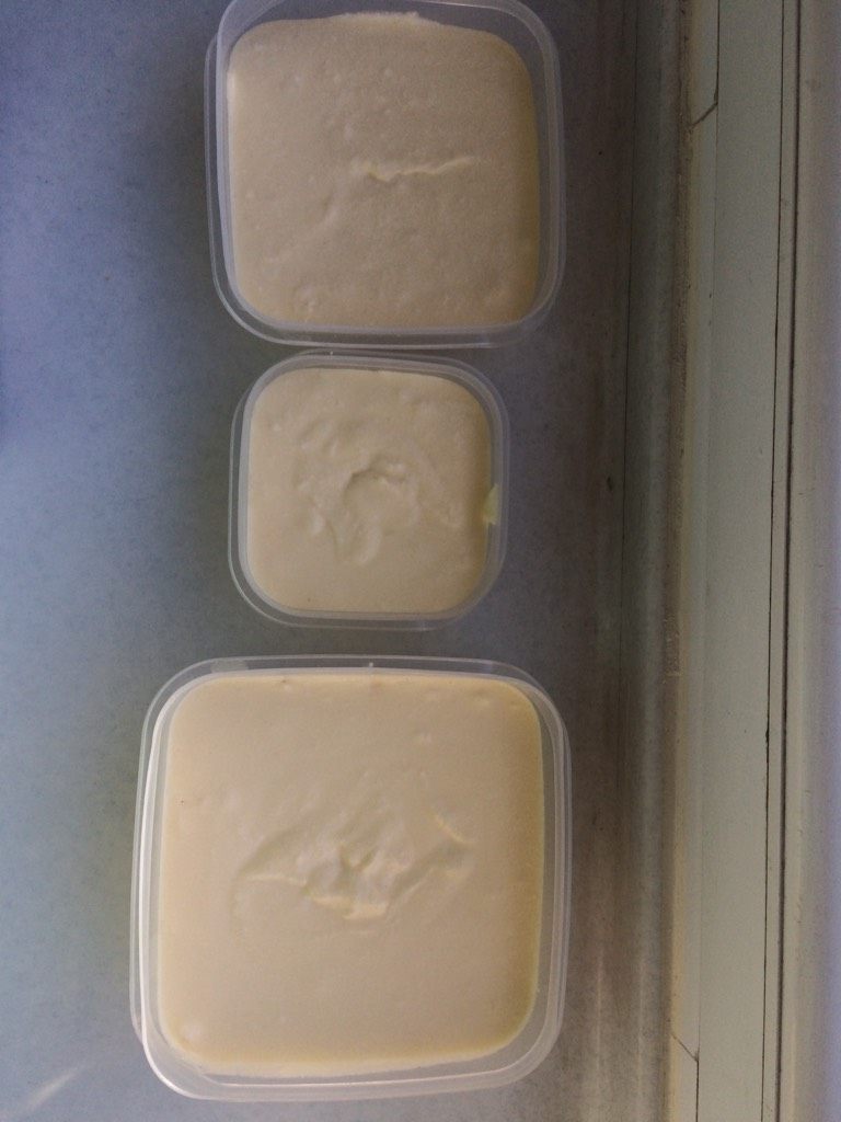 冰淇淋,转入有盖子塑料盒