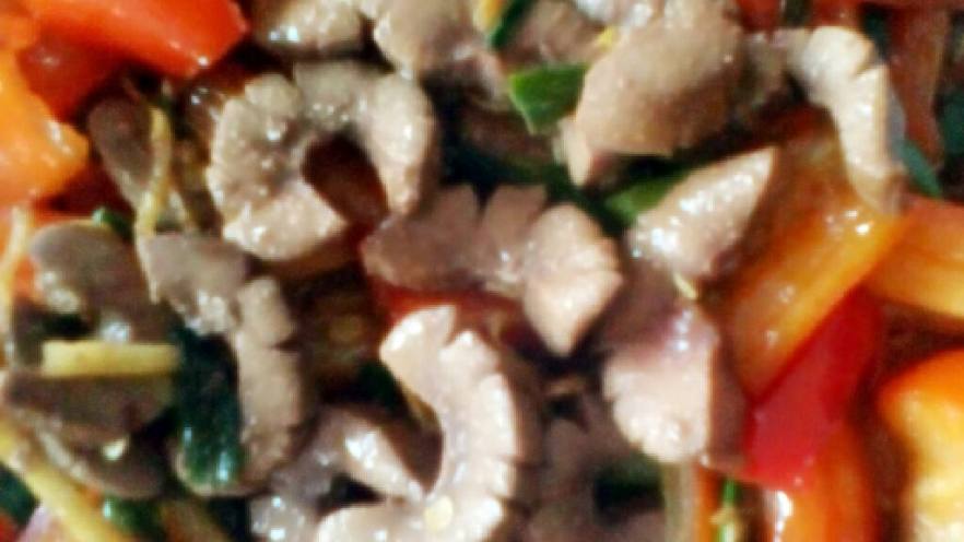 灯笼椒炒腰花