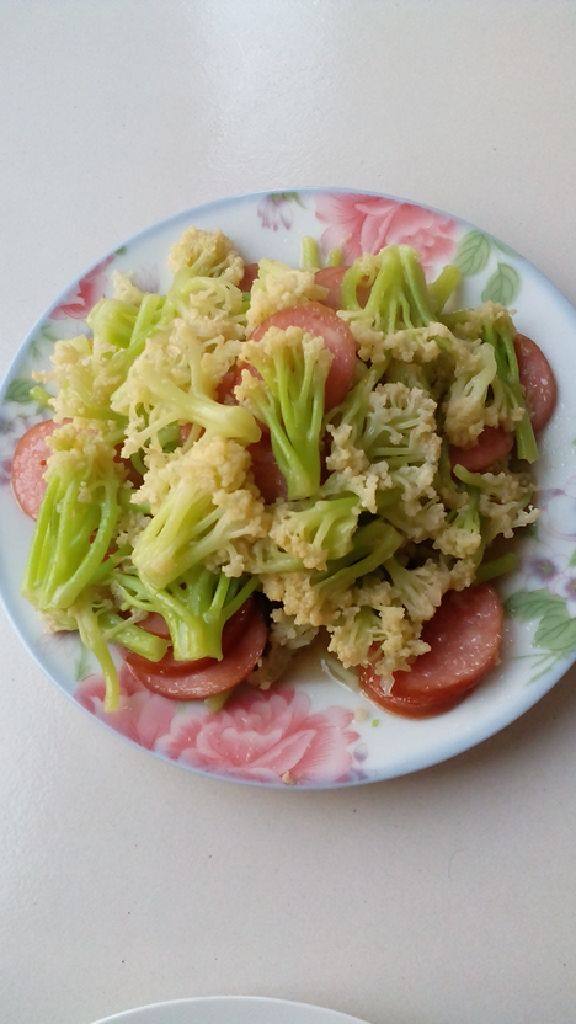 火腿炒散花