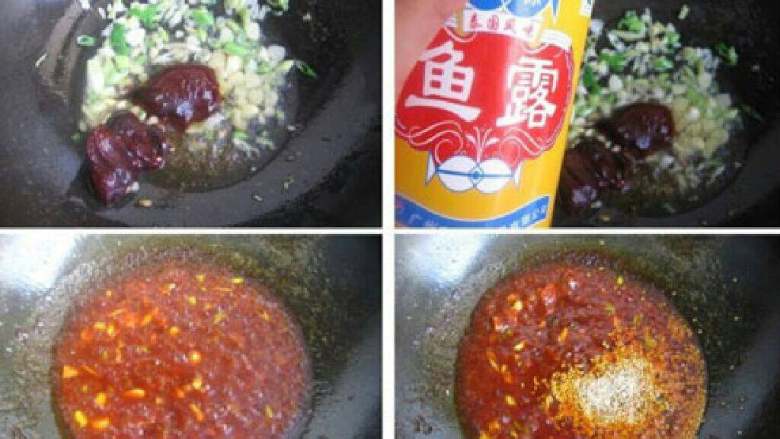 韩式煎烤鲅鱼,锅中放适量油，炒香葱姜蒜，加入两大勺韩国辣酱。再加入一勺<a style='color:red;display:inline-block;' href='/shicai/ 714'>鱼露</a>。（如没有请用海鲜酱油代替）再加入一勺糖，适量<a style='color:red;display:inline-block;' href='/shicai/ 156925'>水</a>，大火煮开。转中小火煮至浓稠，加入<a style='color:red;display:inline-block;' href='/shicai/ 141765'>熟芝麻</a>，拌匀关火
