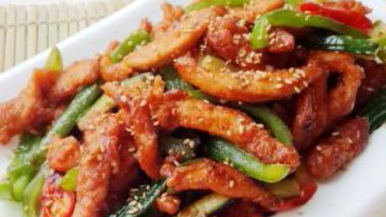 青红椒炒鸡肉