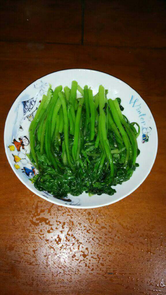 我的轻素菜,炒好一颗一颗摆整齐即可