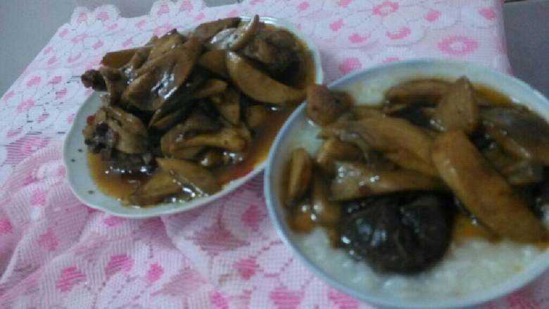 鸡腿杏鲍菇,好美味噢。