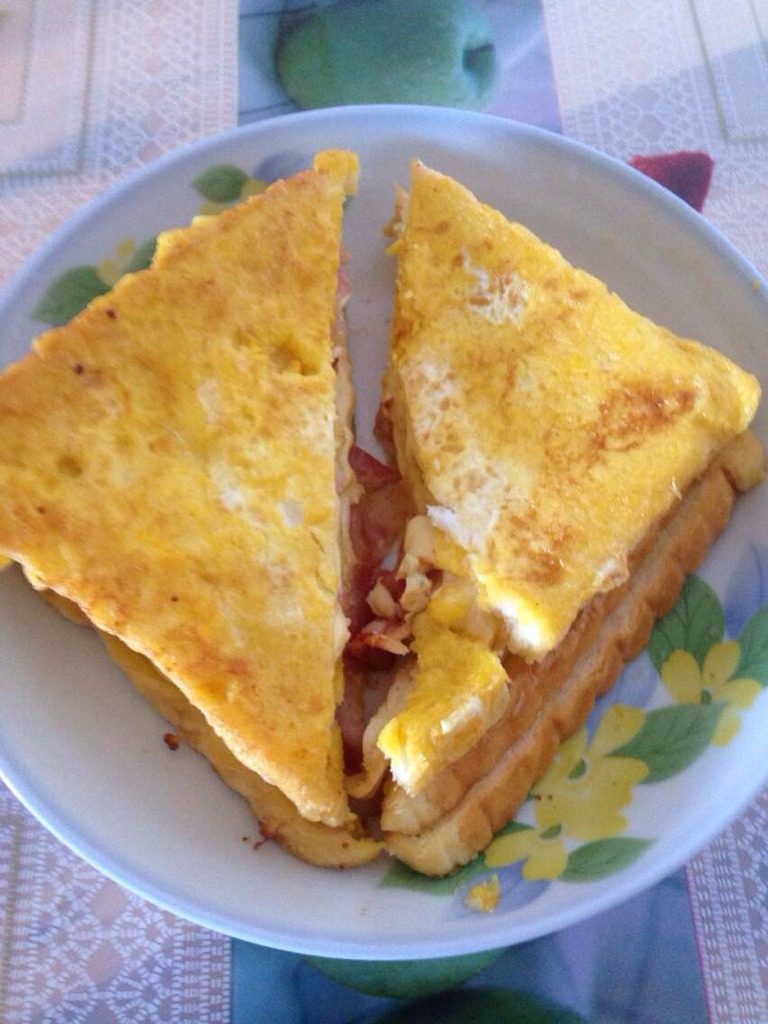 培根芝士煎吐司