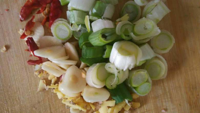 肉丁萝卜捞面,葱姜蒜，<a style='color:red;display:inline-block;' href='/shicai/ 62'>辣椒</a>切好备用