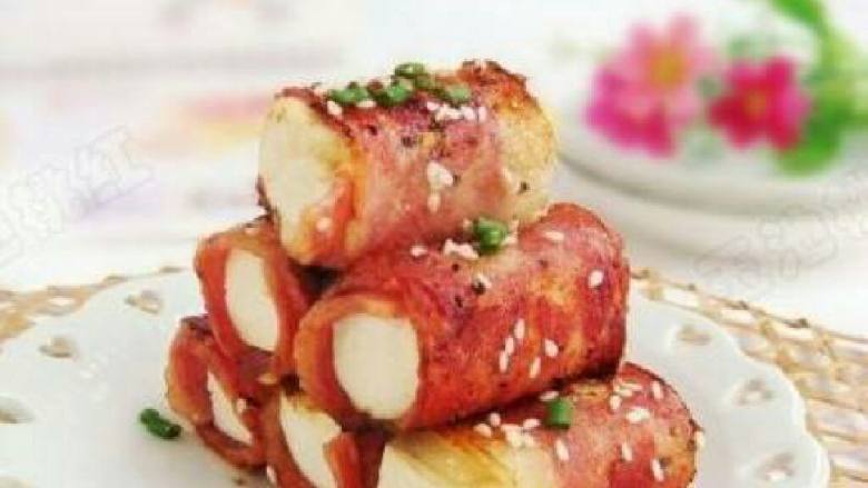 黑椒培根豆腐卷