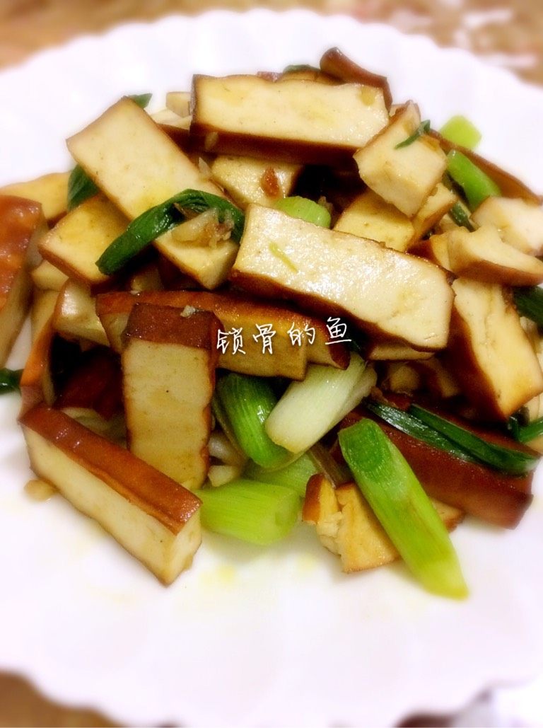 豆干炒蒜苗