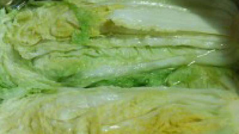 自制辣白菜,选好的<a style='color:red;display:inline-block;' href='/shicai/ 114'>白菜</a>一分为二，每一层都要均匀涂盐腌渍。腌渍过程找个大的容器，<a style='color:red;display:inline-block;' href='/shicai/ 114'>白菜</a>均匀码好，上面压重物，腌渍6-8小时。到<a style='color:red;display:inline-block;' href='/shicai/ 114'>白菜</a>梆都软掉，清水冲洗3遍