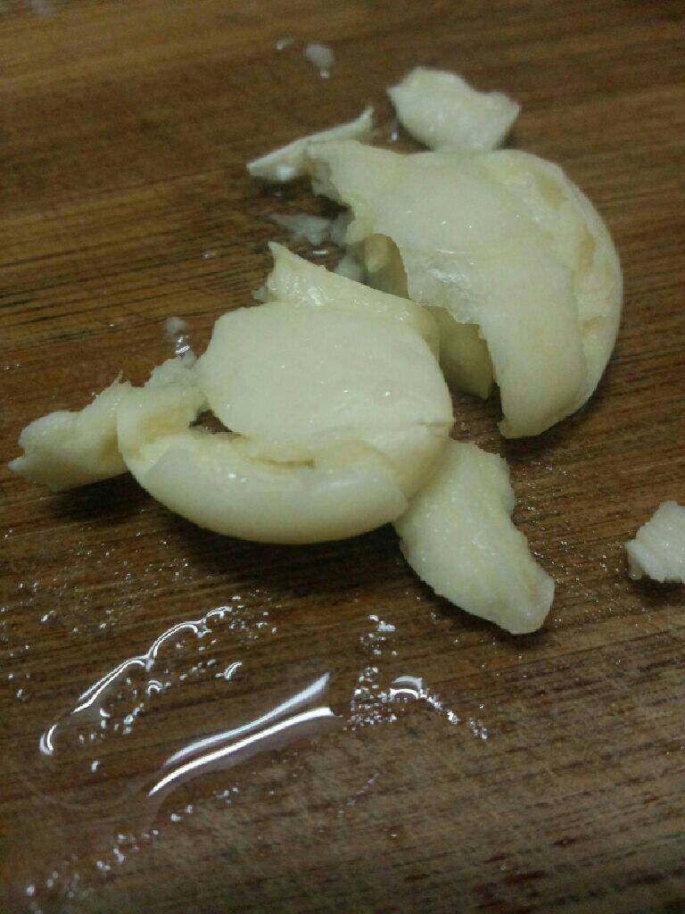 蒜炒青菜,蒜拍碎