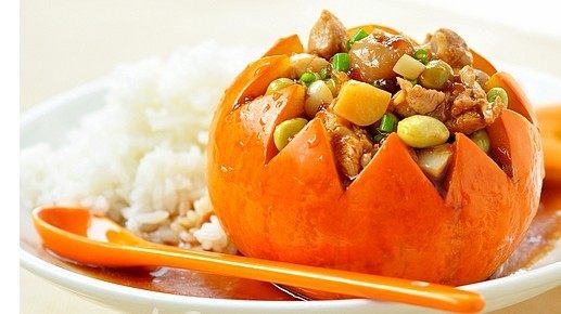 南瓜蒸鸡肉