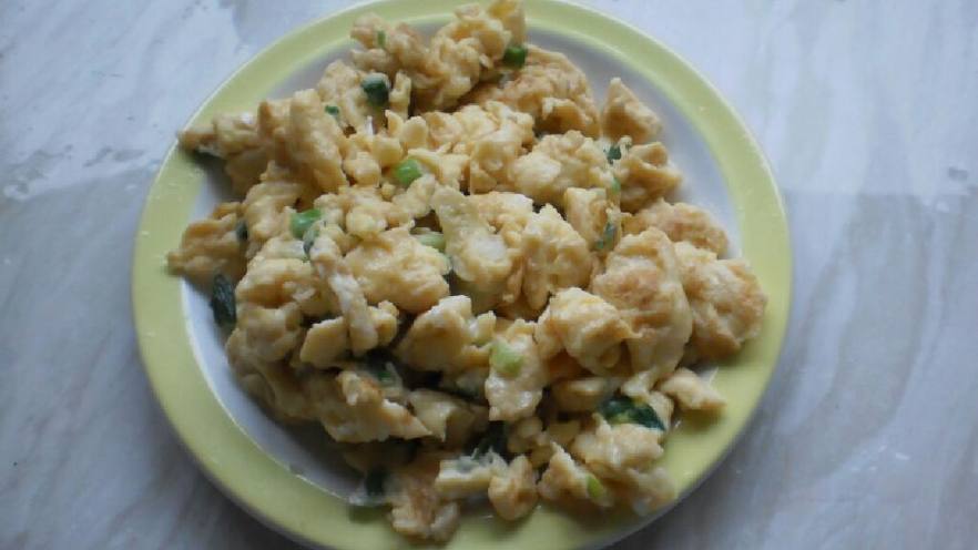 香葱肉末炒鸡蛋