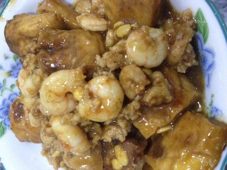 虾仁瘦肉焗豆干