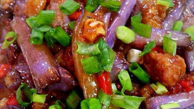 酱肉末烧茄子
