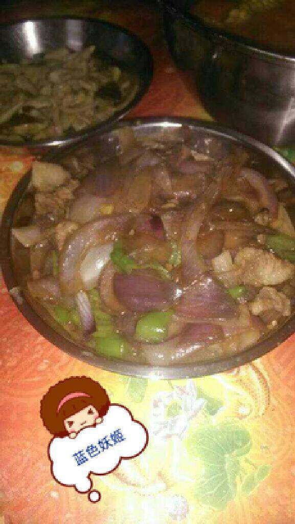 洋葱炒肉,很好吃的菜。