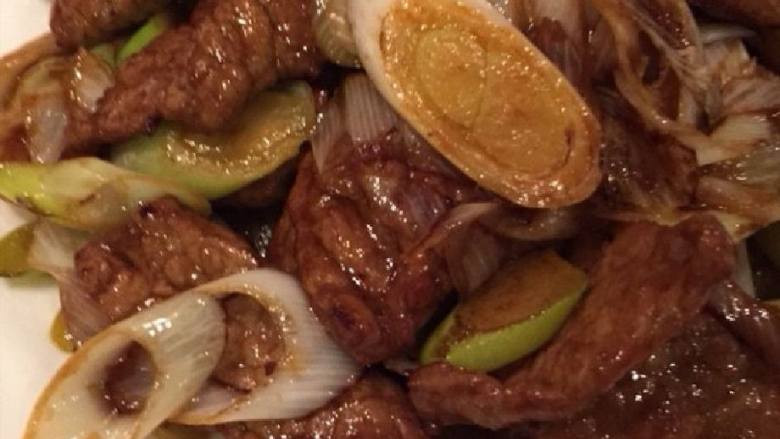 大葱炒肉片