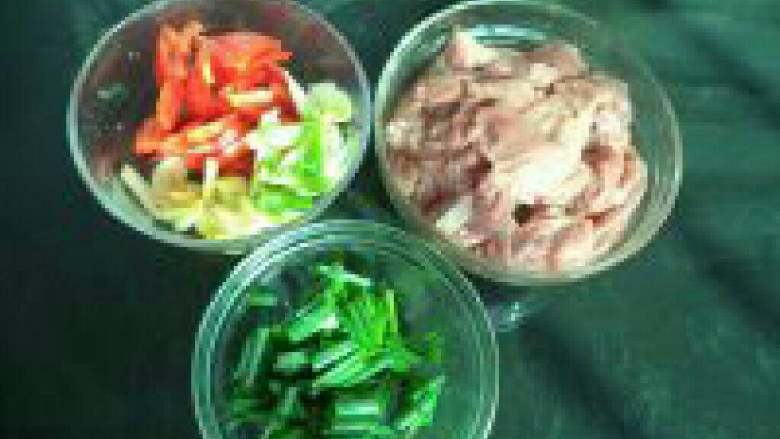 孜然羊肉,将羊肉洗净切成丁，红辣椒洗净切小块，姜、蒜切块，小葱切成段。