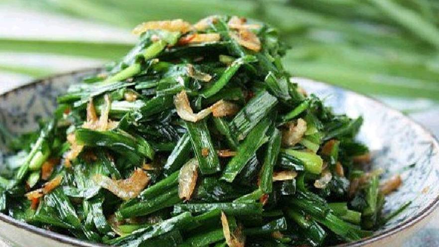 韭菜炒虾皮